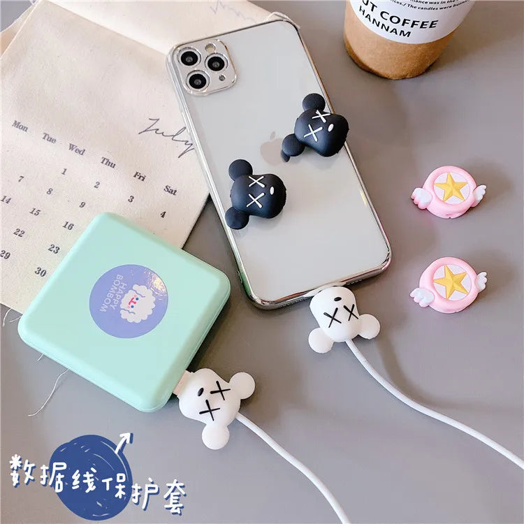 New Cute cable Both ends bite protector for for iPhone X XS 11 Pro Max XR 6 6S 7 8 Plus iPad mini 2 3 Air Phone Charger Cables