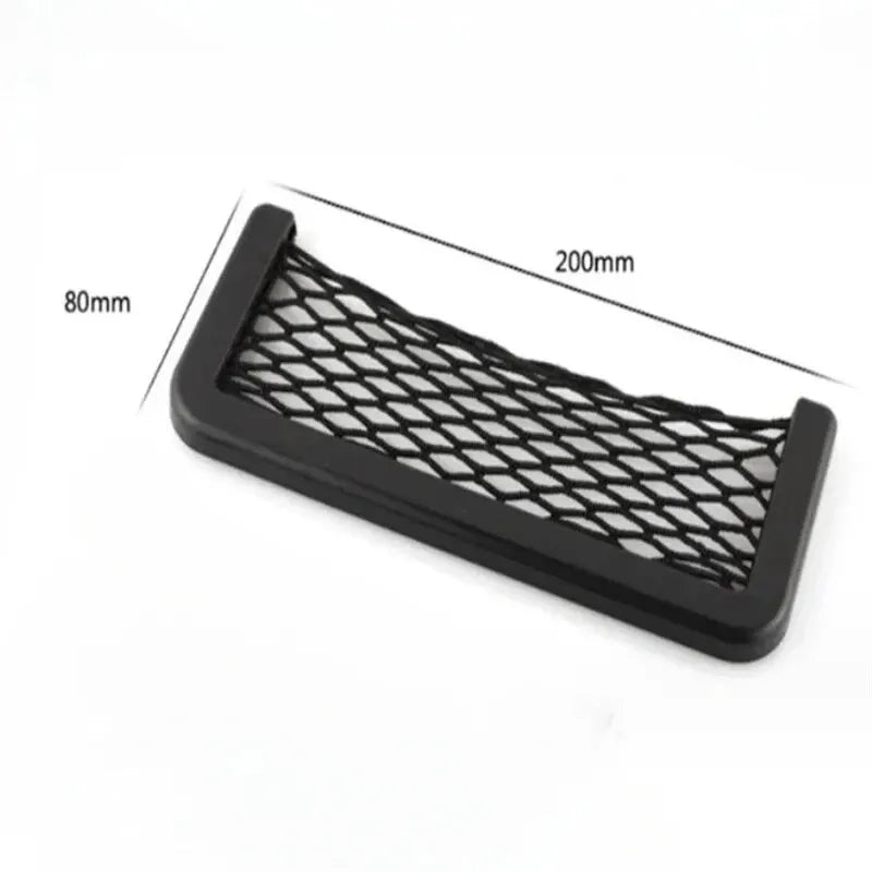 4Pcs Auto Seat Side Interior Back Sundries Pocket Mesh Storage Bag Phone Net Pocket Holder Car Storage Bag Elastic Flexible Nets