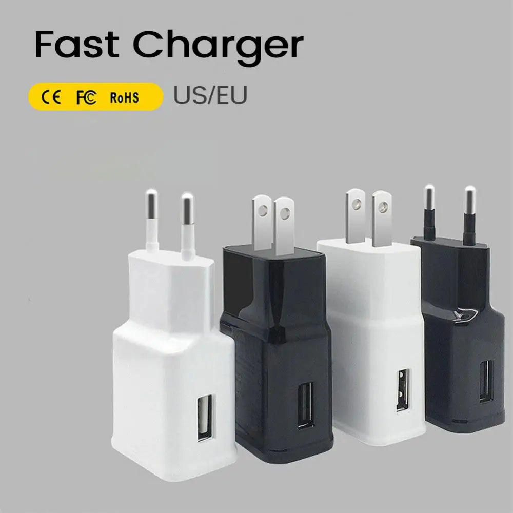 Fast Charge Eu Us Plug Adapter Charging Head Fast Charging Portable High Quality Usb Mobile Phone Charger For Iphone Samsung New