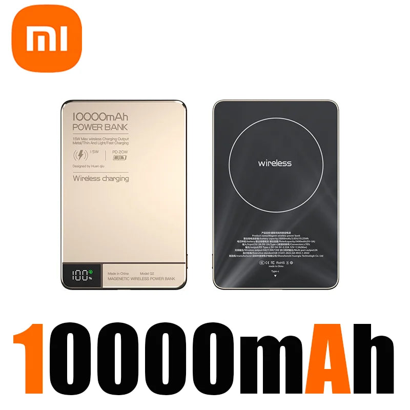 Xiaomi Wireless 10000mAh Fast Charger Power Bank High quality Alloy With Battery Powerbank Magnetic Phone Charger For Magsafe