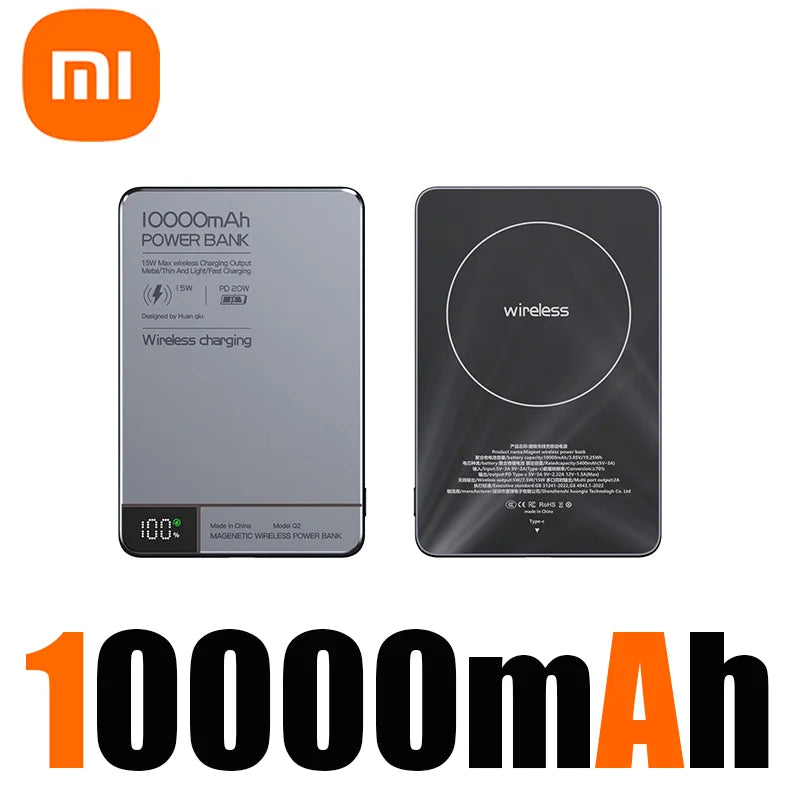 Xiaomi Wireless 10000mAh Fast Charger Power Bank High quality Alloy With Battery Powerbank Magnetic Phone Charger For Magsafe