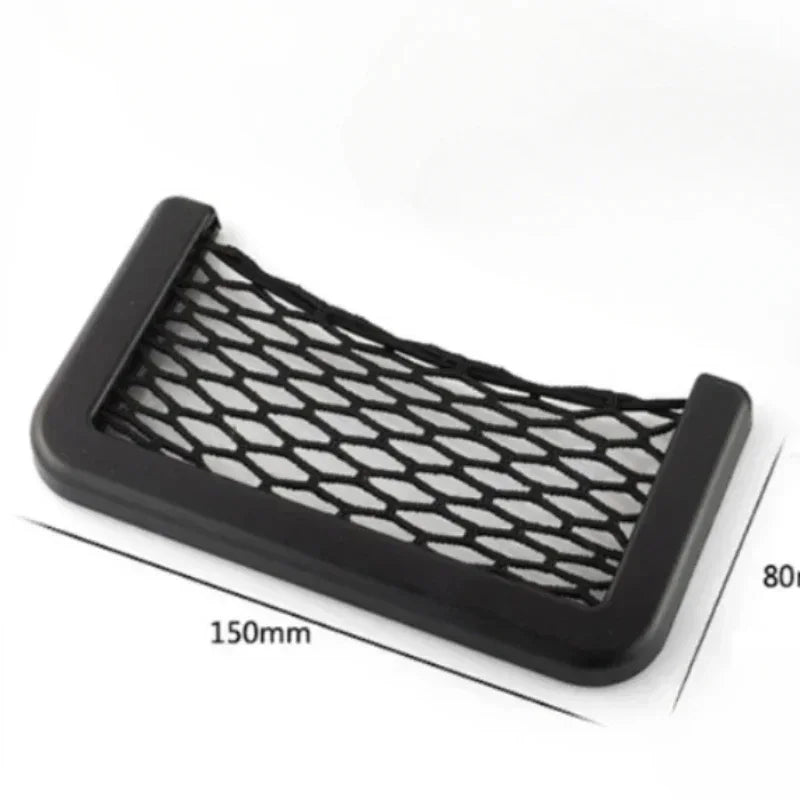 4Pcs Auto Seat Side Interior Back Sundries Pocket Mesh Storage Bag Phone Net Pocket Holder Car Storage Bag Elastic Flexible Nets