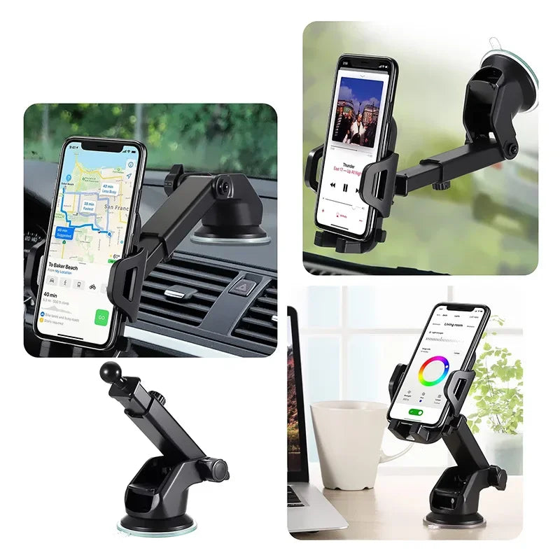 2023 NEW Universal Sucker Car Phone Holder 360° Windshield Car Dashboard Mobile Cell Support Bracket for iPhone Samsung Xiaomi