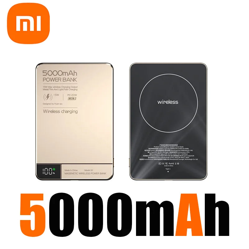 Xiaomi Wireless 10000mAh Fast Charger Power Bank High quality Alloy With Battery Powerbank Magnetic Phone Charger For Magsafe